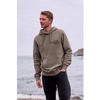 Animal Men's 'River' Lightweight Casual Long Sleeve Soft Cotton Graphic Hoodie in Khaki | Size: XS