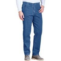 Chums Men's Elastic Waist Denim Jeans in Stretch Fabric in Light Blue | Size: 44L