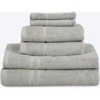 Allure Bath Fashions Hotel Essentials Cotton 6 Piece Towel Set in Silver