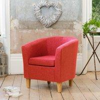 Artemis Home Alderwood 68cm Wide Fabric Tub Chair Armchair in Red