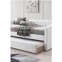 Time4sleep Sanderson Cream Upholstered Day Bed Including Underbed | Size: Single