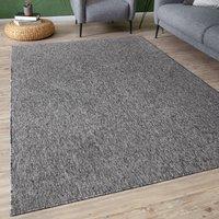 THE RUGS Flex Collection Solid Design Low Pile Extra Large Living Room Rug in Grey | Size: 200 cm x 290 cm