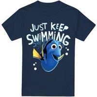 Disney Finding Nemo Dory Just Keep Swimming T-Shirt Navy | Size: 2XL