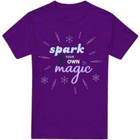 Frozen Spark Your Own Magic Elsa Silhouette T-Shirt Purple | Size: Medium