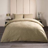 OHS Pinsonic Palms Leaf Filled Duvet Cover Bedding Set in Green | Size: Super King