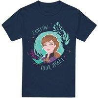 Frozen Follow Your Heart With Anna T-Shirt Navy | Size: Medium