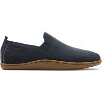 Clarks Men's Home Mocc Slipper Navy Suede Slip Ons, Slippers in Blue | Size: 10-Standard Fit