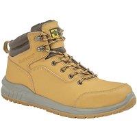 Grafters Men's Action Nubuck Safety Ankle Boots in Pale Orange | Size: 4
