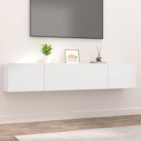 Berkfield Home TV Cabinets 2 pcs White 80x30x30 cm Engineered Wood | Size: 80 x 30 x 30 cm