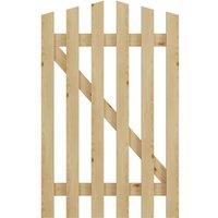 76x120cm Outdoor Arched Wooden Garden Gate Fence Door