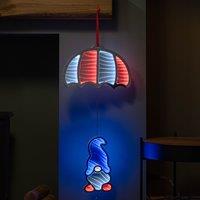 Samuel Alexander 60cm Parachuting Christmas Infinity Gonk Hanging Decoration with Multi-Coloured LEDs