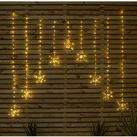 Samuel Alexander 1.2m x 1.2m FlexiBrights Christmas Snowflake Curtain Lights with 267 Warm White LEDs