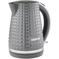 Geepas Argyle 1.7L Cordless Jug Kettle Textured White 2200W Auto Shut Off in Grey | Size: Medium