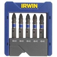 IRWIN Impact Screwdriver Pocket Bit Set Of 5 Pozi in Black