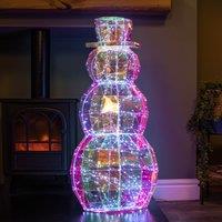 Samuel Alexander 91cm Light up DreamLights Iridescent Christmas Snowman with 400 White LEDs