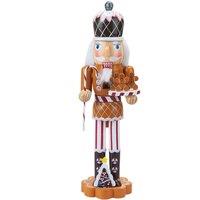 VFM e-Store Nutcracker Wooden Gingerbread Christmas Decoration 39x11. 2x9. 15 Inch in Brown