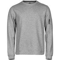 TEE JAYS Men's Athletic Crew Neck Sweatshirt in Grey | Size: XL
