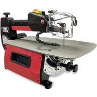 Lumberjack 22 Inch Variable Speed Scroll Saw with LED Light & Blower Function in Red | Size: 1000mm x 1000mm
