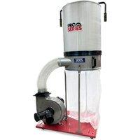 Lumberjack PRO SERIES 1500W Single Bag Dust Collector 203L Filtration 1 Micron Particles Includes Wheels in Red | Size: 1000mm x 1000mm
