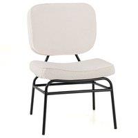 Gymax Upholstered Accent Chair Sherpa Side Chair With Adjustable Foot Pads in White