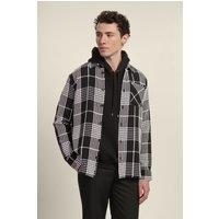 Larsson & Co Men's Check Overshirt in Black | Size: Large