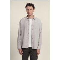 Larsson & Co Men's Textured Overshirt in Grey | Size: Large