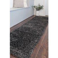 Kukoon Runner Rug Slate Grey Super Soft Shaggy Long Hallway Rugs in Charcoal | Size: 60 cm x 240 cm