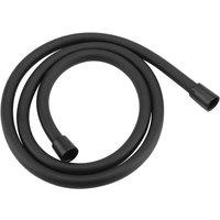 Nes Home Matt Black 1.5m Smooth PVC Flexible Shower Hose Replacement with Brass Connectors