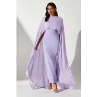 Coast Women's Cape Sleeve Maxi Dress in Lilac | Size: 10