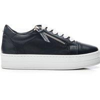 Moda In Pelle Women's 'Abbiy' Leather Casual Trainers in Black | Size: 4