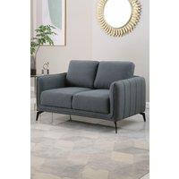 More4Homes Oslo Modern Scandi Style Fabric Living Room 2 Seater Sofa in Dark Grey