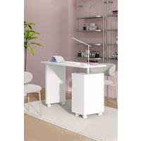 Professional Fashion Makeup Desk Dresser Manicure Table Nail Desk with Rolling Wheels For Spa Beauty Salon & Home
