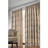 Alan Symonds Fiji Lined Taped Pencil Pleat Curtains in Yellow | Size: 168 cm width x 183 cm drop