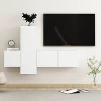 Berkfield Home 3 Piece TV Cabinet Set White Engineered Wood