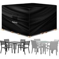 Futura 420D Square 150x150x75cm Waterproof Garden Furniture Cover, Outdoor Patio Weatherproof Rattan Sofa Shield in Black | Size: 1 Pack