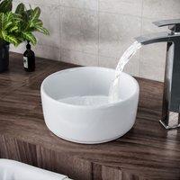 Nes Home Etive 310mm Cloakroom Round Counter Top Basin Bowl in White