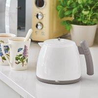 mysmartbuy Microwave Jug or Kettle with Lid & Stay Cool Handle - Dishwasher Safe Double Wall Insulated Microwavable Container - 800ml in White