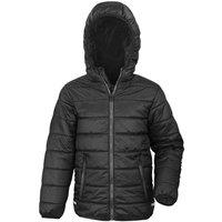 Result Core Soft Padded Jacket in Jet Black | Size: 13-14 Years