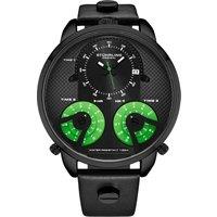 STHRLING Original Men's TerraTime Triple-Time Quartz 50mm Watch in Green