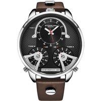 STHRLING Original Men's TerraTime Triple-Time Quartz 50mm Watch in Black