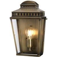 Netlighting Mansion House 1 Light Outdoor Flush Lantern Light Solid Brass IP44 E27 in Yellow