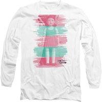Squid Game Men's YOUNG-HEE RED LIGHT GREEN LIGHT Long Sleeve T-Shirt in White | Size: Large
