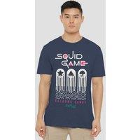 Squid Game Men's DALGONA CANDY SHAPES T-Shirt in Blue | Size: Large