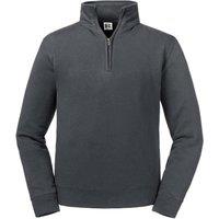 Russell Men's Authentic Quarter Zip Sweatshirt in Grey | Size: Small