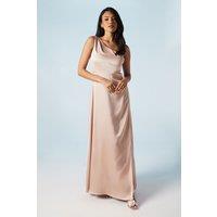Coast Women's One Shoulder Satin Bridesmaid Dress in Mocha | Size: 16