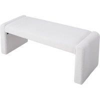 Chic Cream Modern Ottoman Bench