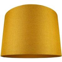 Happy Homewares Contemporary & Sleek Linen Fabric Lampshade in Mustard | Size: 6 inches