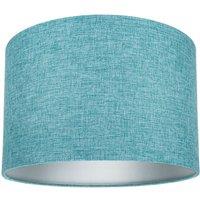 Happy Homewares Contemporary & Sleek Linen Fabric Lampshade in Teal | Size: 6 inches