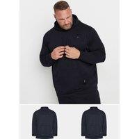 BadRhino Men's 2 Pack Core Hoodies in Blue | Size: 4XL