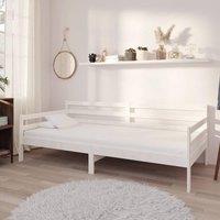 Berkfield Home Day Bed White Solid Pinewood 90x200 cm